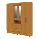 Ver imagem 2 de Guarda Roupa Casal Bolívia com Espelho 6 Portas 100% MDF Linhamobília Cinamomo