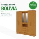 Ver imagem 3 de Guarda Roupa Casal Bolívia com Espelho 6 Portas 100% MDF Linhamobília Cinamomo