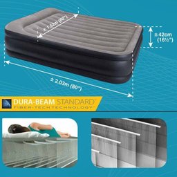 Colchão Inflável Casal Dura Beam Raised com Bomba Elétrica 220v - 5 Colchão Inflável Casal Dura Beam Raised com Bomba Elétrica 220v - 5