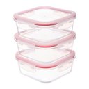 Ver imagem 3 de Kit com 3 Potes de Vidro Hermético 1,1L Quadrado Invicta