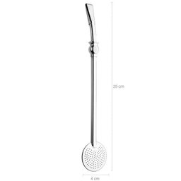 Bomba De Chimarrão Cuia Aço Inox Bomba Para Mate Inteira - 3