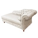 Ver imagem 2 de Divã Chesterfield Juliette 160 cm Pés Chanfrado Suede Bege