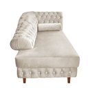 Ver imagem 4 de Divã Chesterfield Juliette 160 cm Pés Chanfrado Suede Bege