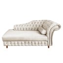 Ver imagem 1 de Divã Chesterfield Juliette 160 cm Pés Chanfrado Suede Bege