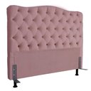 Ver imagem 1 de Cabeceira Cama Queen Size Box Casal Estofada 1,6 m Realeza:Suede Rosê