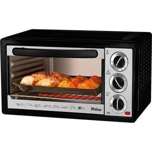 Mini Forno Elétrico 6L Mondial Pratic Cook FR-09 com Timer Preta e Prata