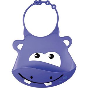 Babador De Silicone Para Alimentação Do  Bebê Pega Migalhas Hipopótamo Multikids Baby