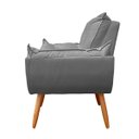 Ver imagem 4 de Poltrona Opala Decorativa para Sala e Quarto Pés Palito Suede Cinza - Wed Decor