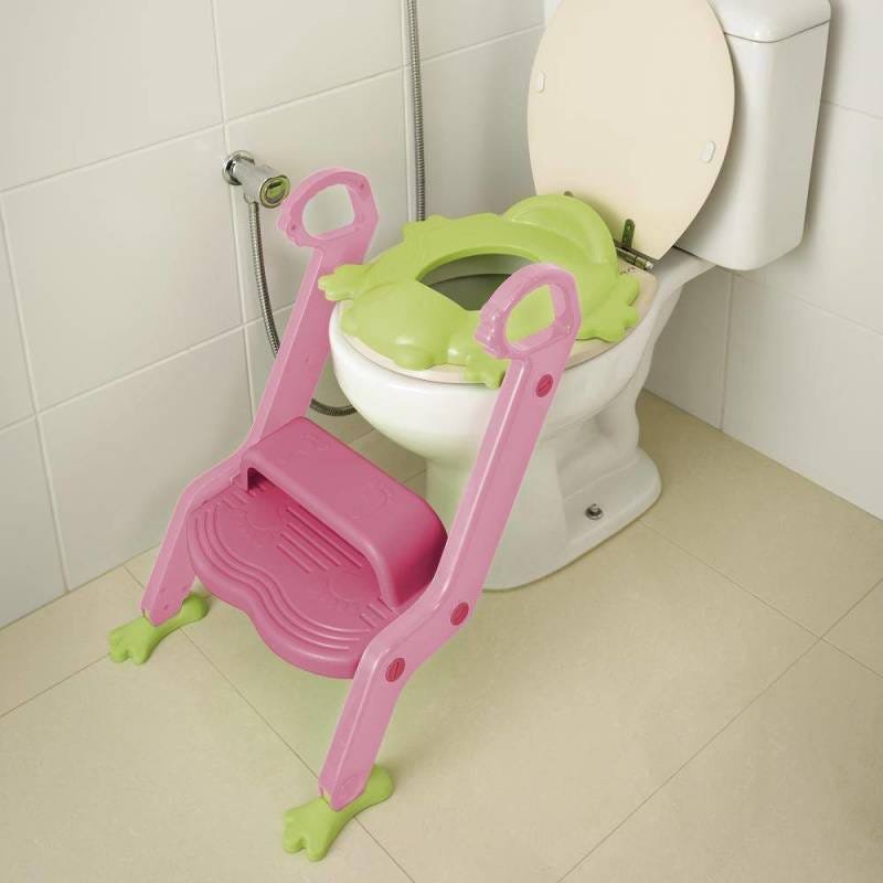 Redutor de Assento com Escada Sapinho BB052 Verde/Rosa - Multikids Baby - 4