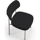 Ver imagem 5 de Kit 04 Cadeiras Decorativa Estofada para Sala de Jantar Melina Base Arena L02 Suede Preto - Lyam