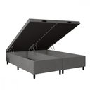 Ver imagem 1 de Base para Cama Box Queen com Baú 158x198x35 Sued Cinza Portobel