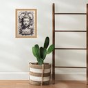 Ver imagem 2 de Quadro Moldura Dourada Buda Cinza 45x34cm:com Acetato