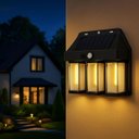 Ver imagem 1 de Luminaria Solar Arandela LED Filamento Sensor de Presença Movimento Jardim Quintal Ambiente Externo