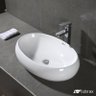 Cuba Lavabo Banheiro Em Cerâmica Louça Oval Branca Apoio Tubrax - 1