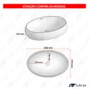 Ver imagem 4 de Cuba Lavabo Banheiro Em Cerâmica Louça Oval Branca Apoio Tubrax
