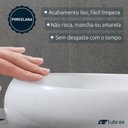 Ver imagem 5 de Cuba Lavabo Banheiro Em Cerâmica Louça Oval Branca Apoio Tubrax