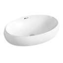 Ver imagem 2 de Cuba Lavabo Banheiro Em Cerâmica Louça Oval Branca Apoio Tubrax