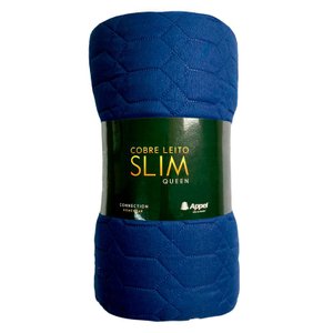 Cobre Leito Slim Queen 100% Poliéster Appel Marinho