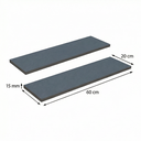 Ver imagem 3 de Kit 2 Prateleira 60cm X 20cm Mdp Suporte Invisível Preto