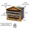 Ver imagem 2 de Caixa Correio Cartas Francesa Detras para Grade 15x21x12cm