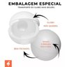 Vidro Esfera Globo Bola de 10cm Diâmetro Fosco sem Colar - Branco - 3