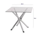 Ver imagem 3 de Mesa de Jantar ou Cozinha pé Palito para 4 lugares Cromada com Tampo de Vidro Quadrado Poltronas do