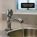 Ver imagem 3 de Torneira Cromada Lavatório Mesa Bica Alta Torneira Cozinha Banheiro