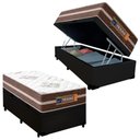 Ver imagem 1 de Cama Box Baú Solteiro Sintético + Colchão Molas Ensacadas Texas Prime Colchões 88cm - Suporta At