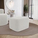 Ver imagem 7 de Puff Decorativo Living Yumi Retangular 60cm Bouclê Off White - Desk Design