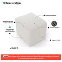 Ver imagem 3 de Puff Decorativo Living Yumi Retangular 60cm Bouclê Off White - Desk Design
