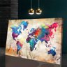 Quadro Mapa Mundi Colorido:120x80 cm/BORDA INFINITA - 3