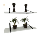 Ver imagem 2 de Kit 2 Prateleira 60x25 Parede Mdf com Alça Couro Suporte