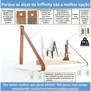 Ver imagem 5 de Kit 2 Prateleira 60x25 Parede Mdf com Alça Couro Suporte