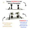 Ver imagem 3 de Kit 2 Prateleira 60x25 Parede Mdf com Alça Couro Suporte