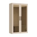 Ver imagem 1 de Cristaleira Armário Aéreo com 2 Portas de Vidro 70cm Milano Multimóveis MP2332 Vanilla/Reflecta