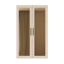 Ver mais imagens de Cristaleira Armário Aéreo com 2 Portas de Vidro 70cm Milano Multimóveis MP2332 Vanilla/Reflecta