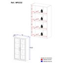 Ver imagem 3 de Cristaleira Armário Aéreo com 2 Portas de Vidro 70cm Milano Multimóveis MP2332 Vanilla/Reflecta