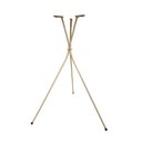 Ver imagem 1 de Base Tripé de Mesa Pé Palito Champagne 60cm Pe Mesinha Bistrô Lateral Decoração Minimalista