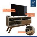 Ver imagem 2 de Rack para TV até 50 Polegadas 1 Porta Houston - Off White/Cinamomo
