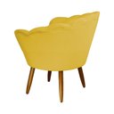 Ver imagem 4 de Poltrona Decorativa Estofada para Quarto Closet Pétala Veludo Mostarda - Lm Decor