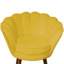 Ver imagem 2 de Poltrona Decorativa Estofada para Quarto Closet Pétala Veludo Mostarda - Lm Decor