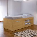 Ver imagem 1 de Cama Box Solteiro com Sapateira Penélope Naturalle