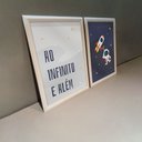 Ver imagem 3 de Kit 2 Quadros Decorativos Infinito e Além 44x34cm MDF
