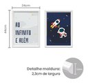 Ver imagem 2 de Kit 2 Quadros Decorativos Infinito e Além 44x34cm MDF