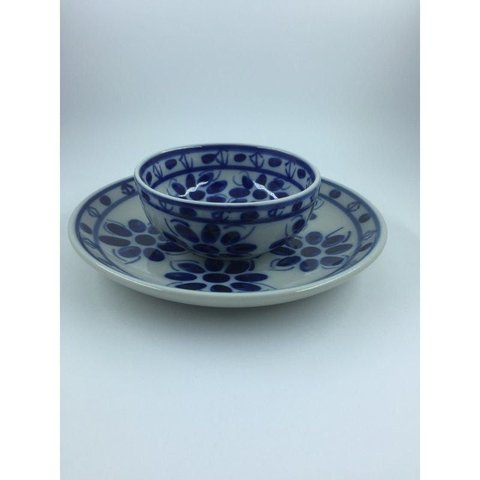 Bowl e Prato Raso Feitos e Pintado a Mão