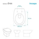 Ver imagem 3 de Tampa de Vaso Poliéster Eros Branco para Bacia Incepa com Ferragem Dourada