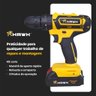 Parafusadeira e Furadeira de Impacto 2 Baterias de Lítio 20v 1.5ah com Maleta de Acessórios Hawk - 2