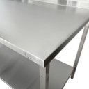 Ver imagem 4 de Mesa de Aço Inox Industrial 160x70x90 cm com 1 Prateleira Plano Liso com Espelho Nortinox Stander