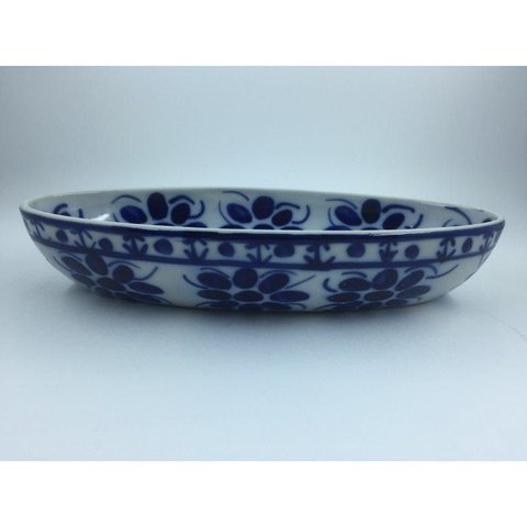 Travessa Oval Mini Feita e Pintada a Mão