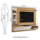 Ver imagem 2 de Painel para Tv até 60 Polegadas com Espelho Ravi Cedro Bali Dj Móveis